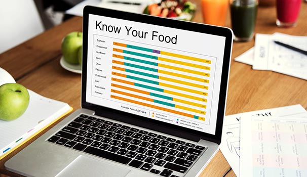 Data entry of nutrition values for buyers to make informed decisions