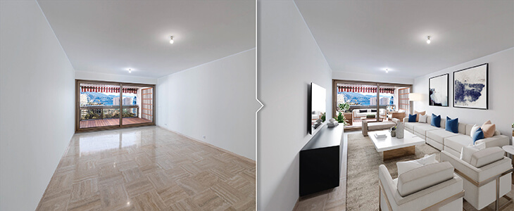 virtual staging example