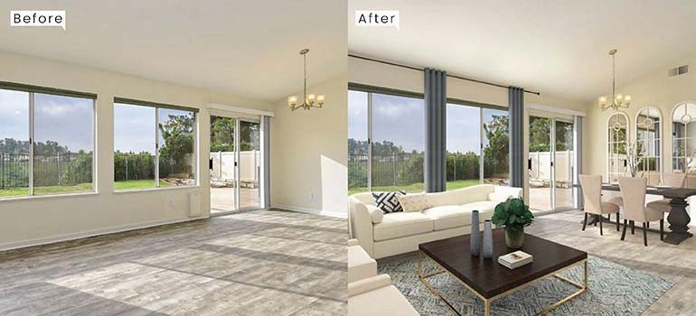 real estate property background removal